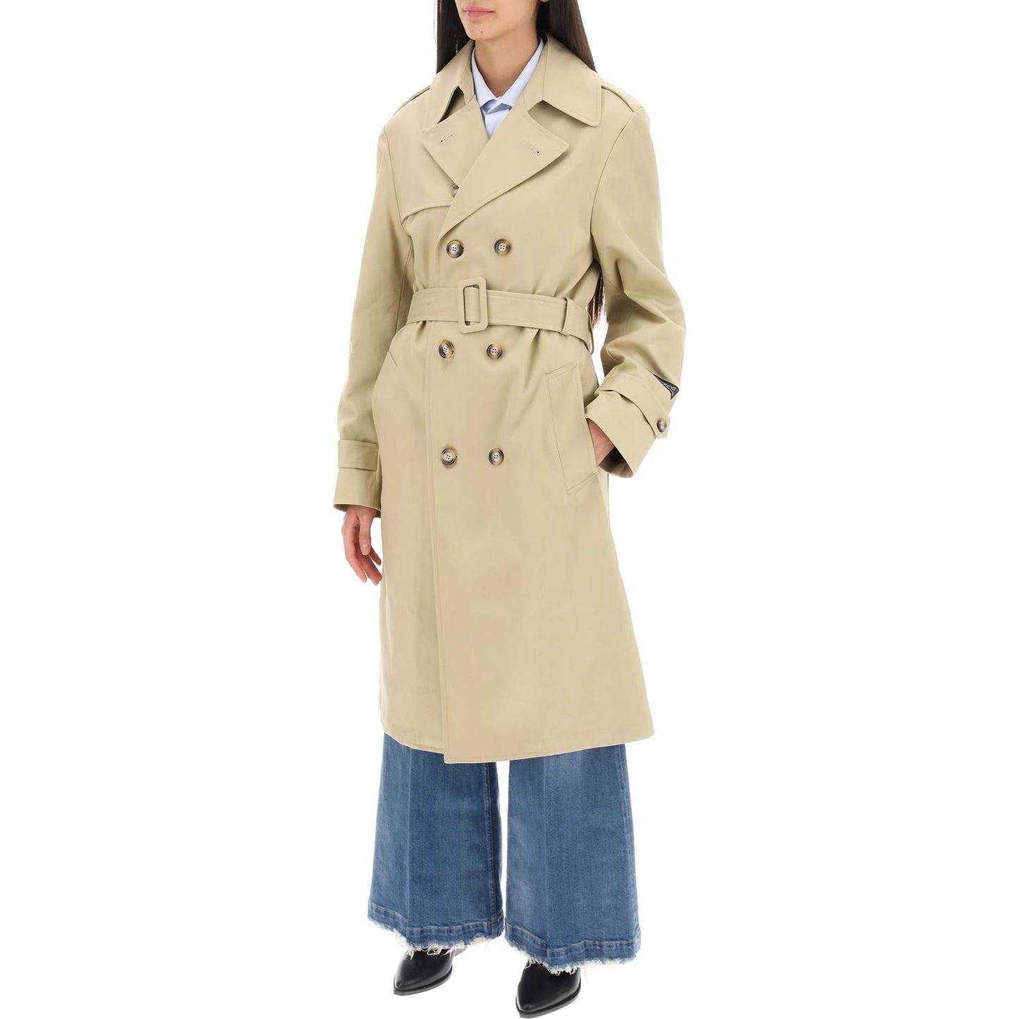 Homme Girls cotton double-breasted trench coat Jackets Homme Girls