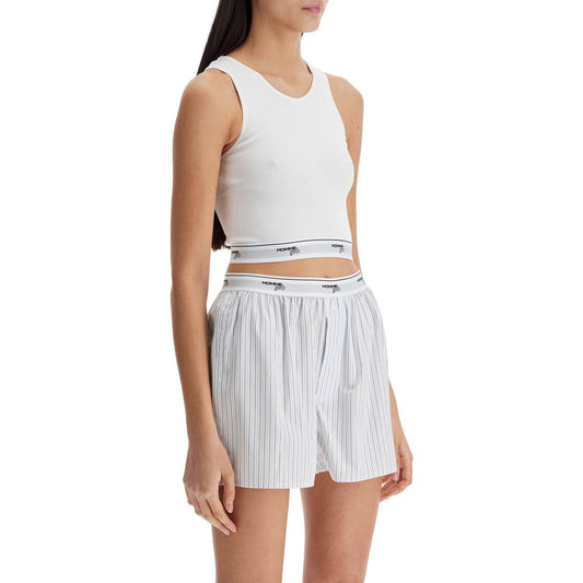 Homme Girls white cotton sleeveless crop top