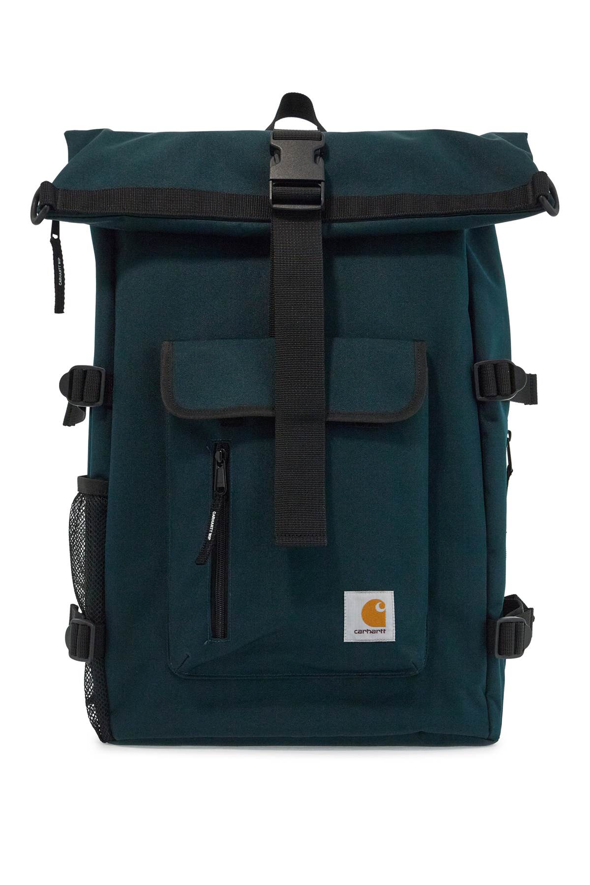 Front view with bag zipped and handles upright.