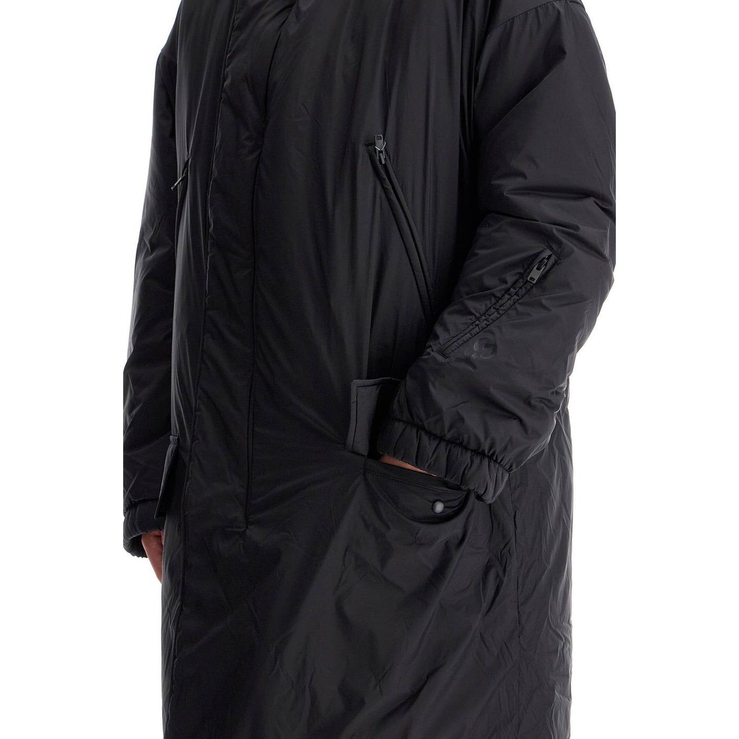 Y-3 long padded nylon parka coat Jackets Y-3