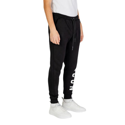 Icon Black And White Cotton Joggers (Workout Pants) Icon