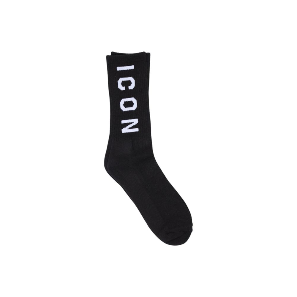 Icon Black Cotton Socks Icon