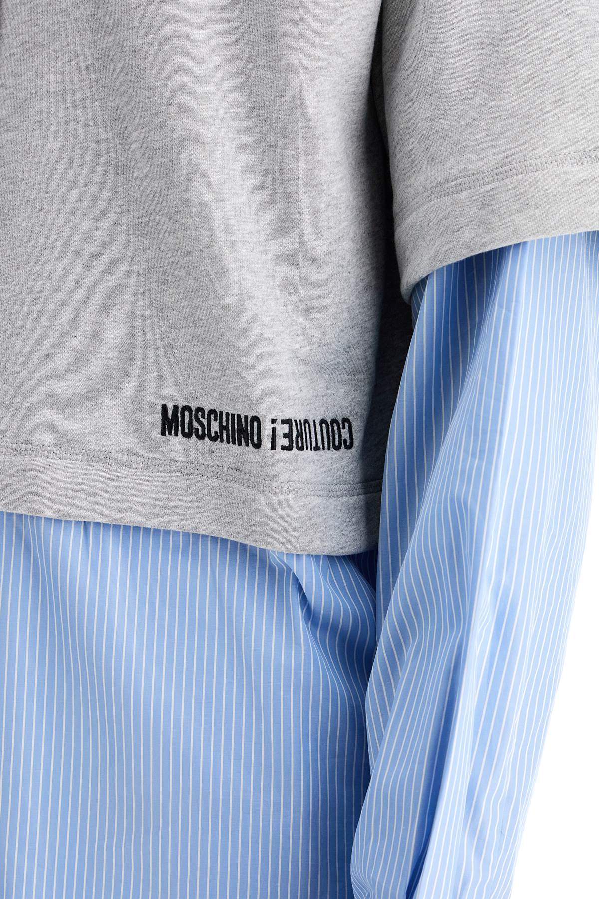 Moschino hybrid sweatshirt with shirt bottom Topwear Moschino