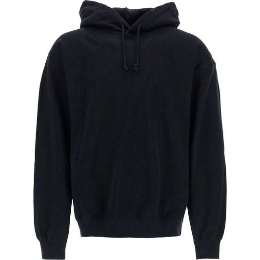 Y-3 men's black hoodie in recycled cotton and polyester Topwear Y-3