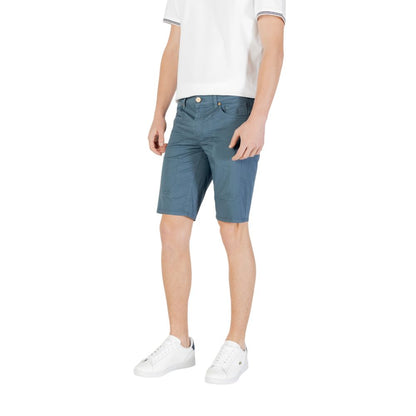 Jeckerson Blue Cotton Bermuda Shorts Jeckerson
