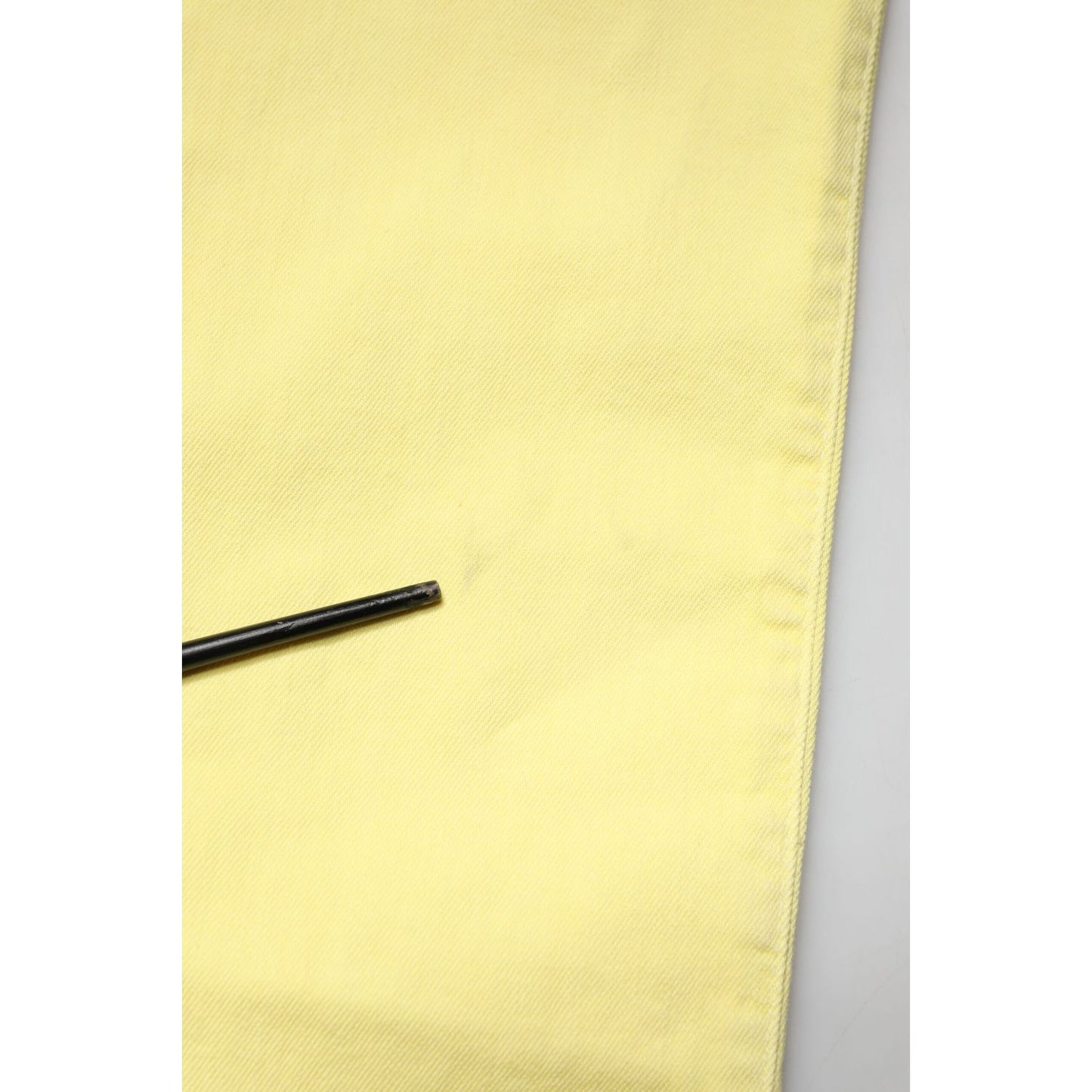 Jeckerson Yellow Mid Waist Straight Fit Men Denim Trouser Jeans Jeckerson