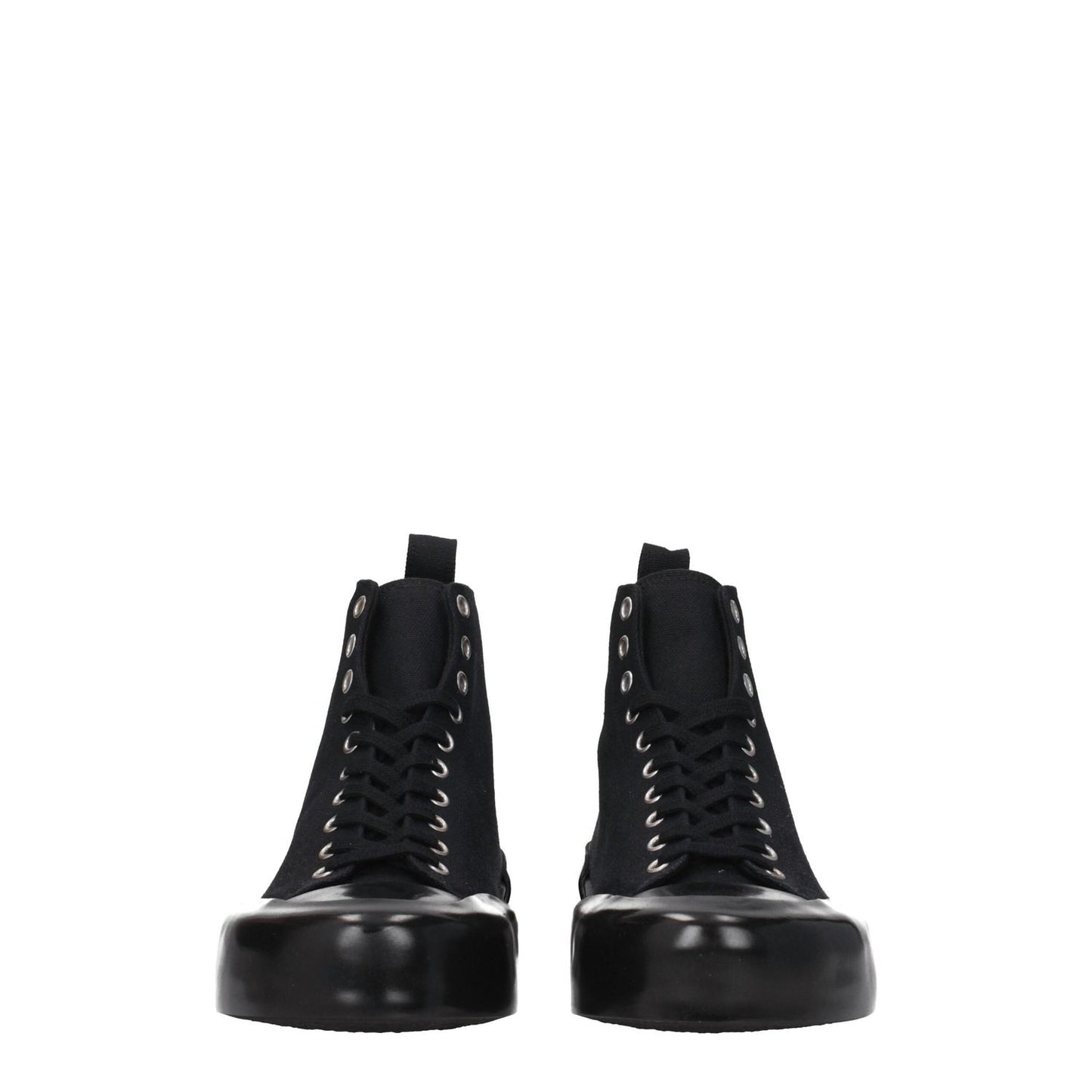 Jil Sander Black Fabric High Top Sneakers