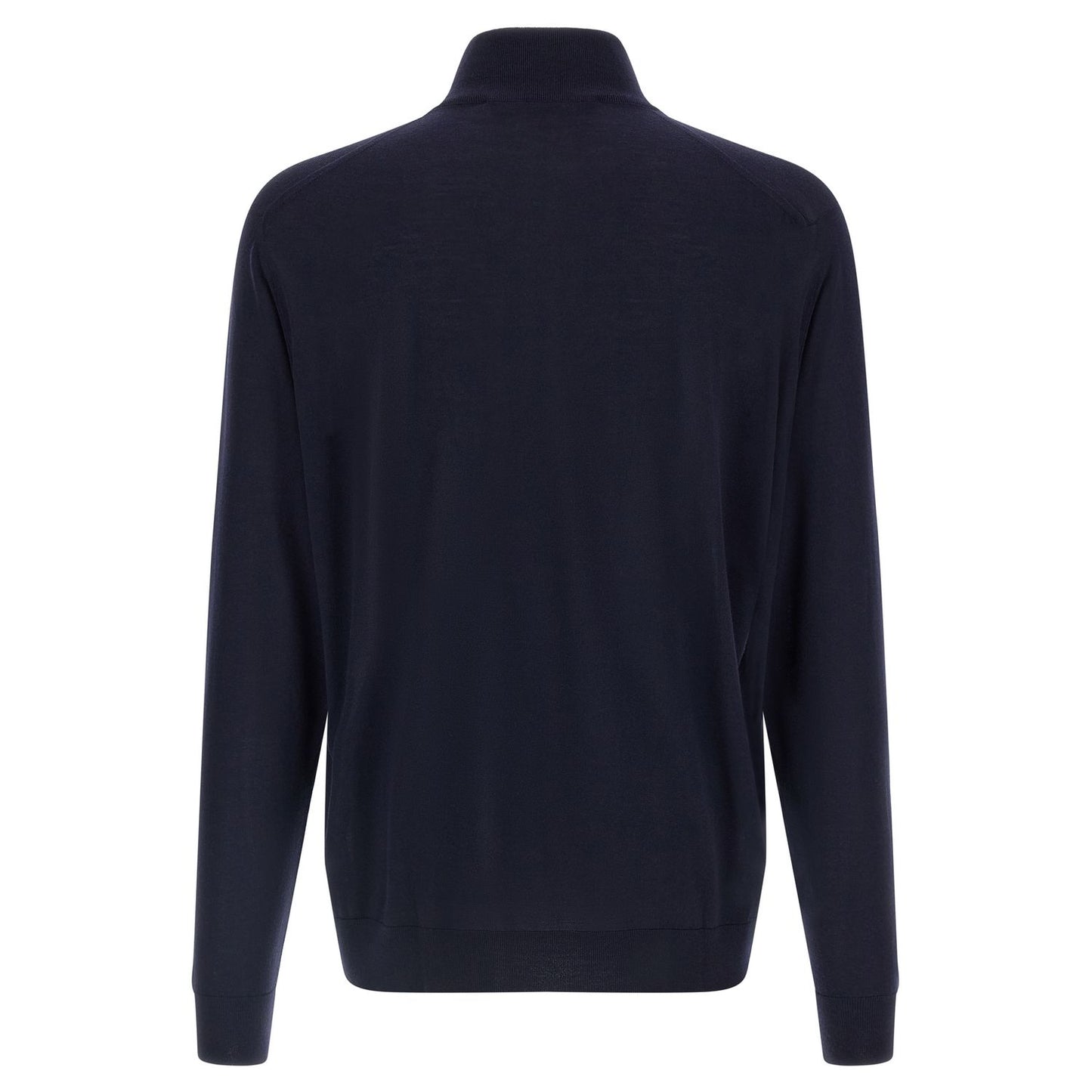 Kiton Blue Wool Cardigan