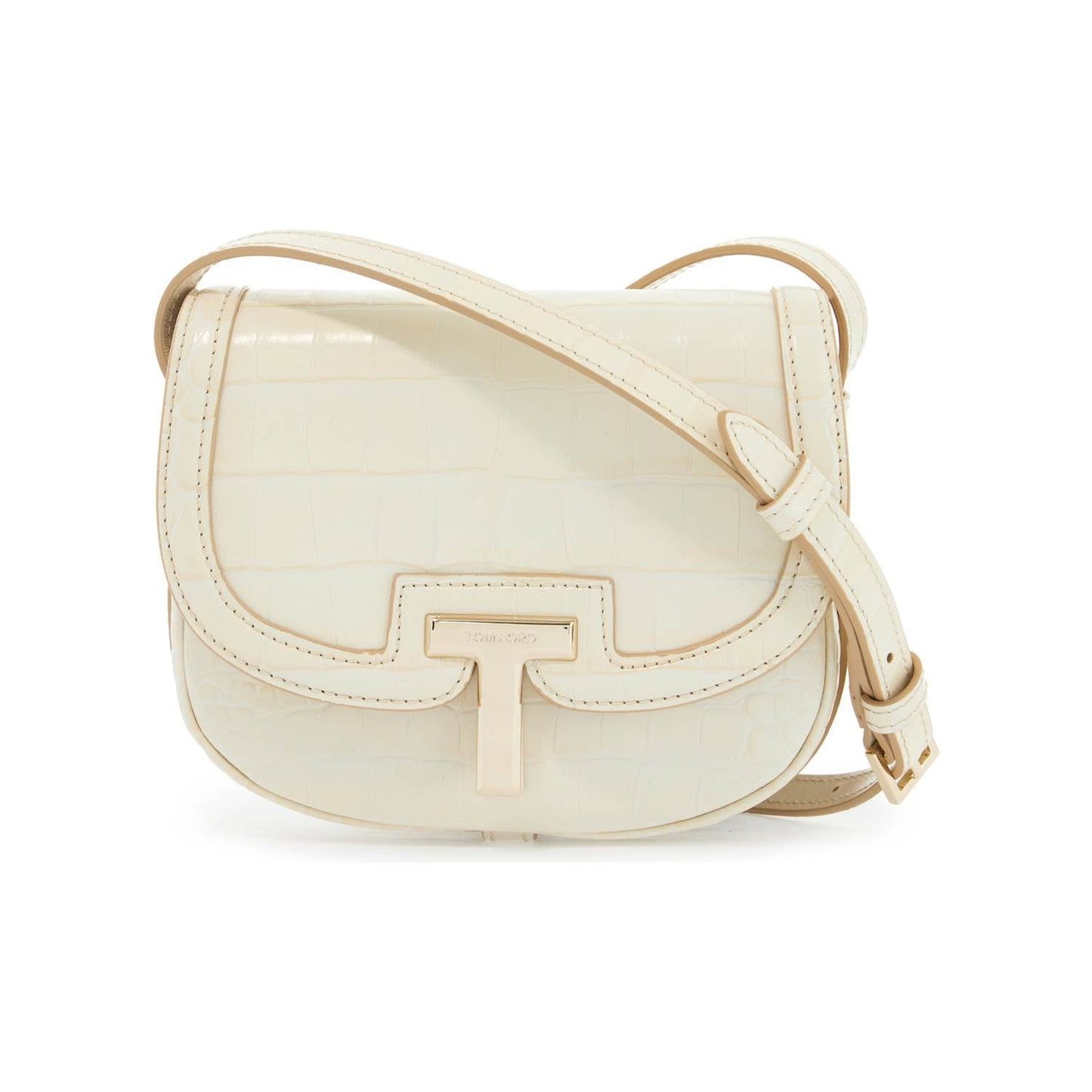 Tom Ford mini shoulder bag crocodile ivory with adjustable strap