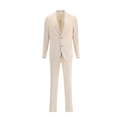 Lardini Beige Cotton Two-Piece Suit Lardini