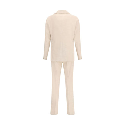 Lardini Beige Cotton Two-Piece Suit Lardini