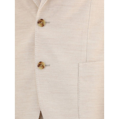 Lardini Beige Cotton Two-Piece Suit Lardini