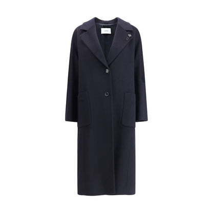 Lardini Black Cashmere Coat Lardini