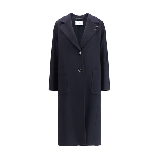 Lardini Black Cashmere Coat Lardini