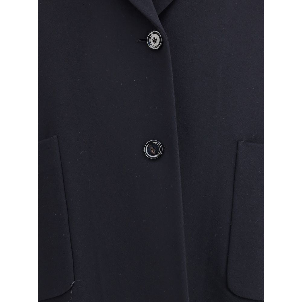 Lardini Black Cashmere Coat Lardini