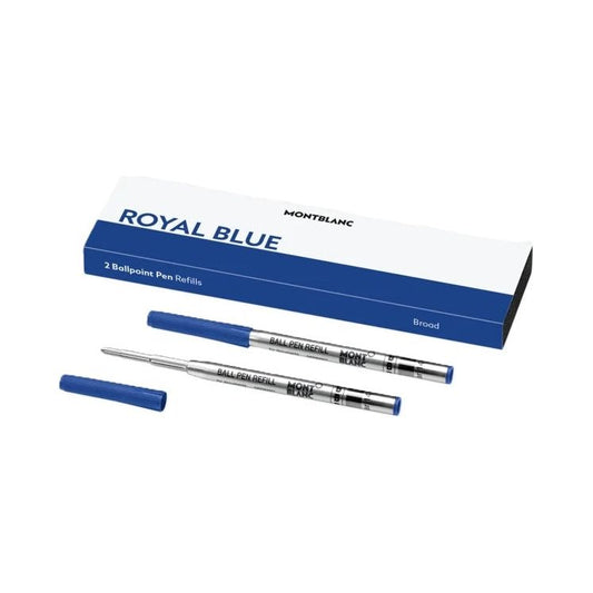 MONTBLANC Mod. ROYAL BLUE - REFILLS  BALL PEN - BROAD - 2 PCS FASHION ACCESSORIES MONTBLANC