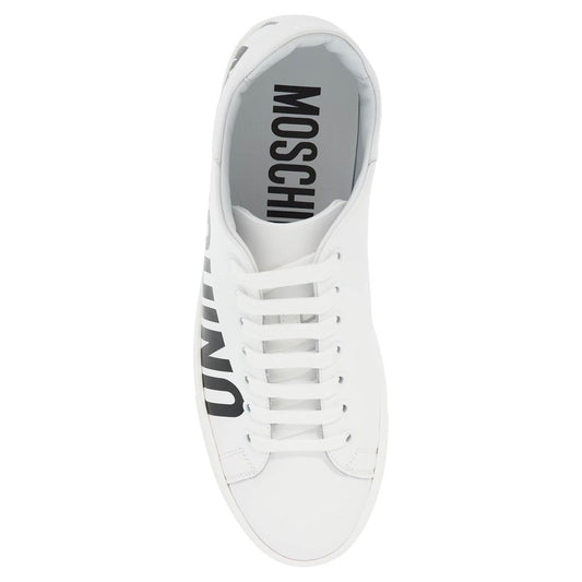 Moschino leather sneakers with logo print Sneakers Moschino