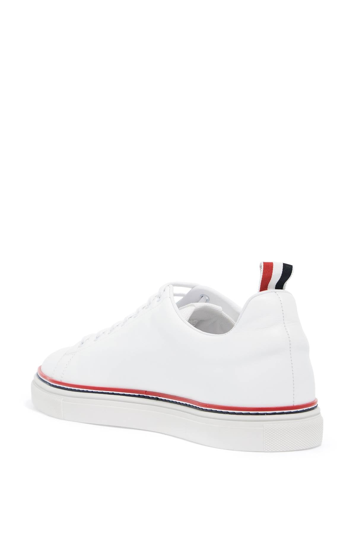 Thom Browne smooth leather sneakers with tricolor detail. Sneakers Thom Browne