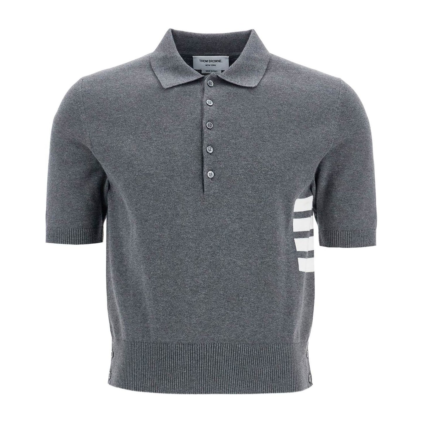 Thom Browne 4-bar knit polo shirt Topwear Thom Browne