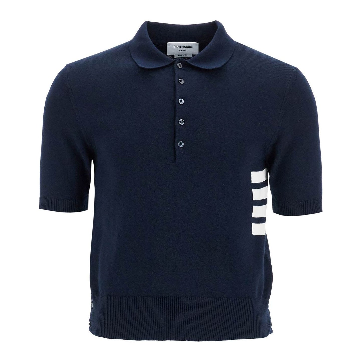 Thom Browne 4-bar knit polo shirt Topwear Thom Browne