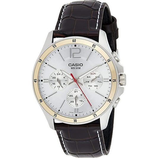 CASIO COLLECTION Mod. MULTIFUNCTION CALENDAR, LEATHER - SILVER WATCHES CASIO COLLECTION & VINTAGE Dark Slate Gray