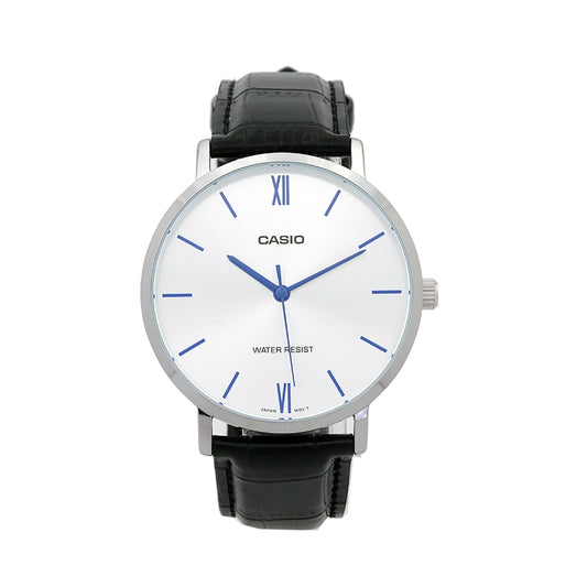 CASIO COLLECTION Mod. MINIMAL, LEATHER - BLACK