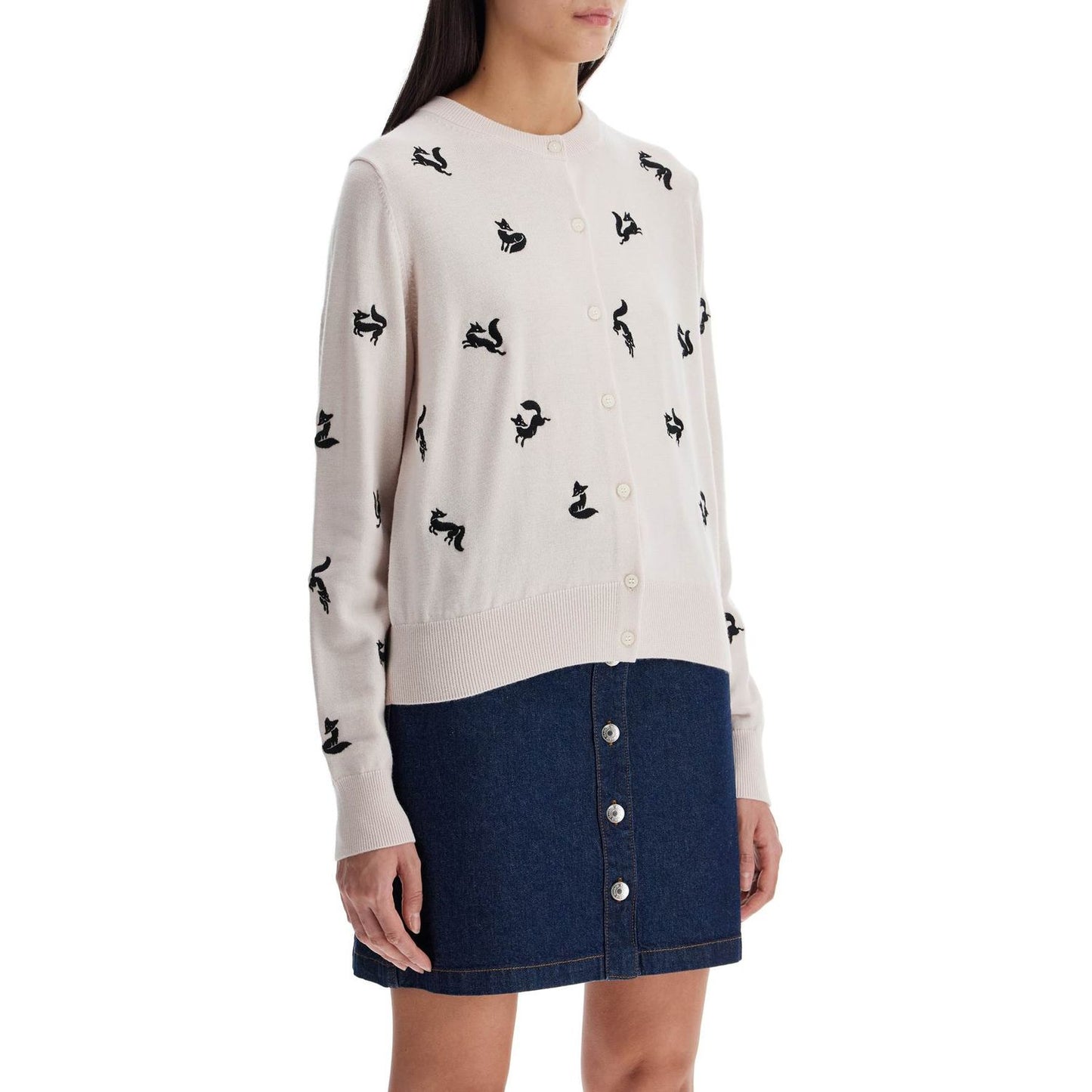 Maison Kitsune fancy fox cardigan Knitwear Maison Kitsune