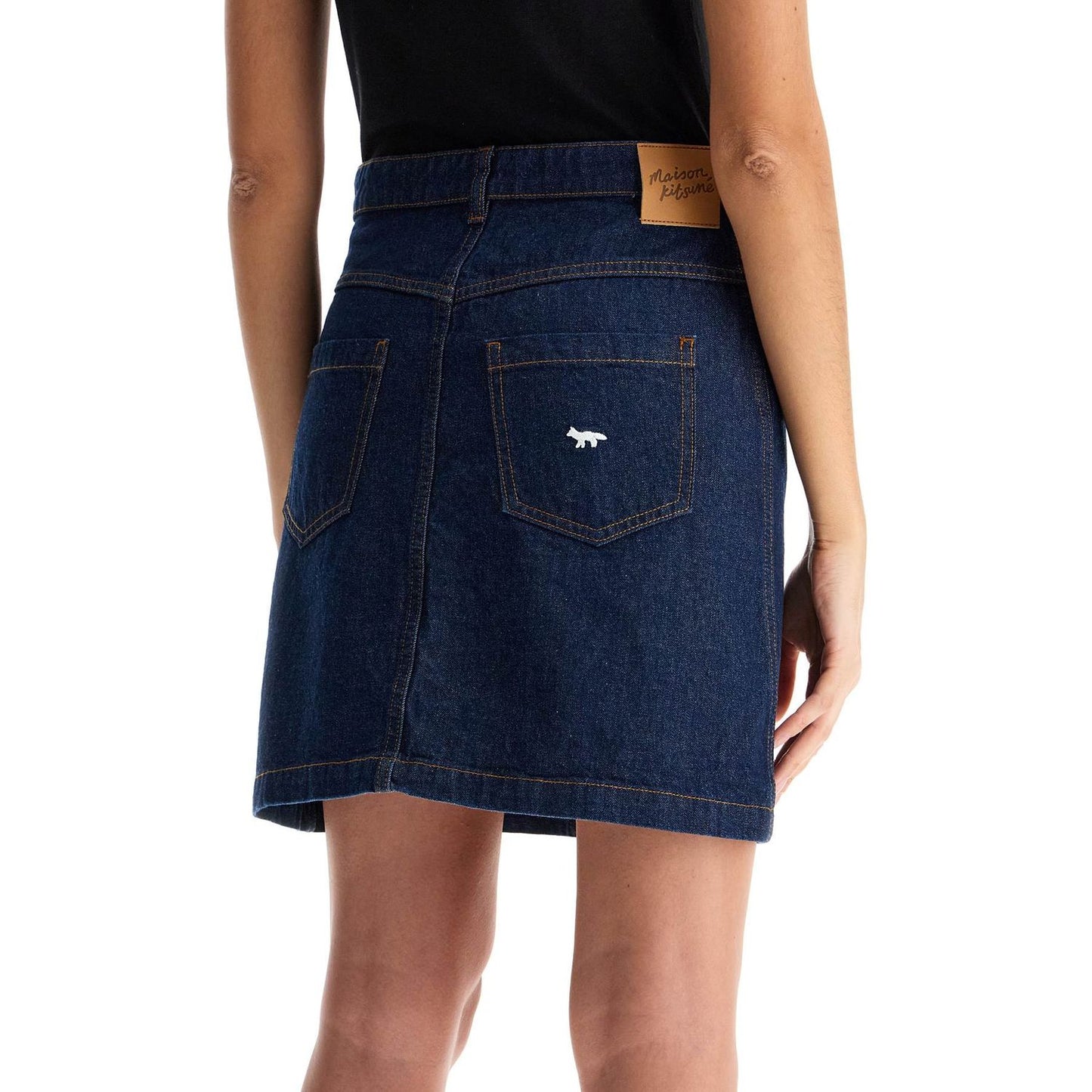 Maison Kitsune japanese denim mini skirt Skirts Maison Kitsune