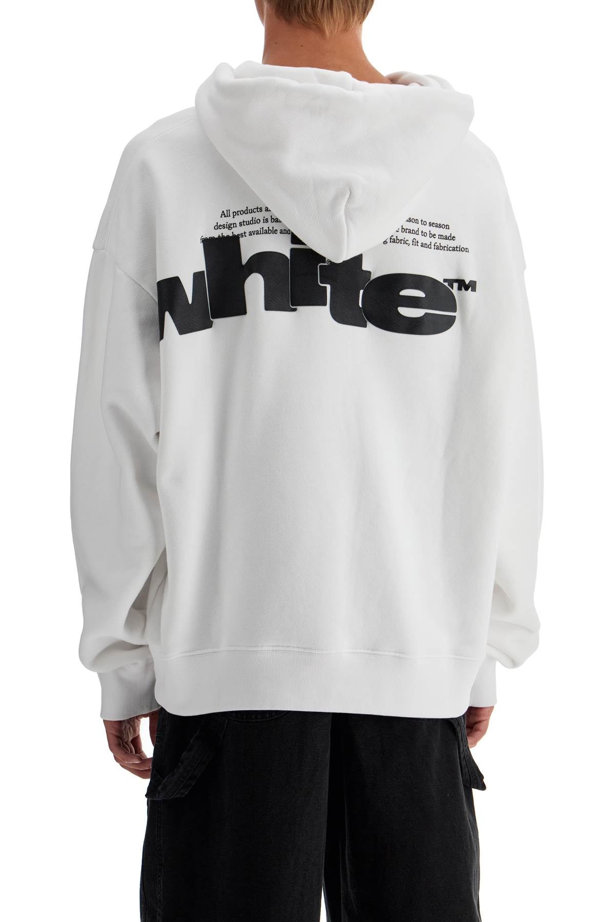 Off White Off-White hooded sweatshirt with shared Topwear Off White