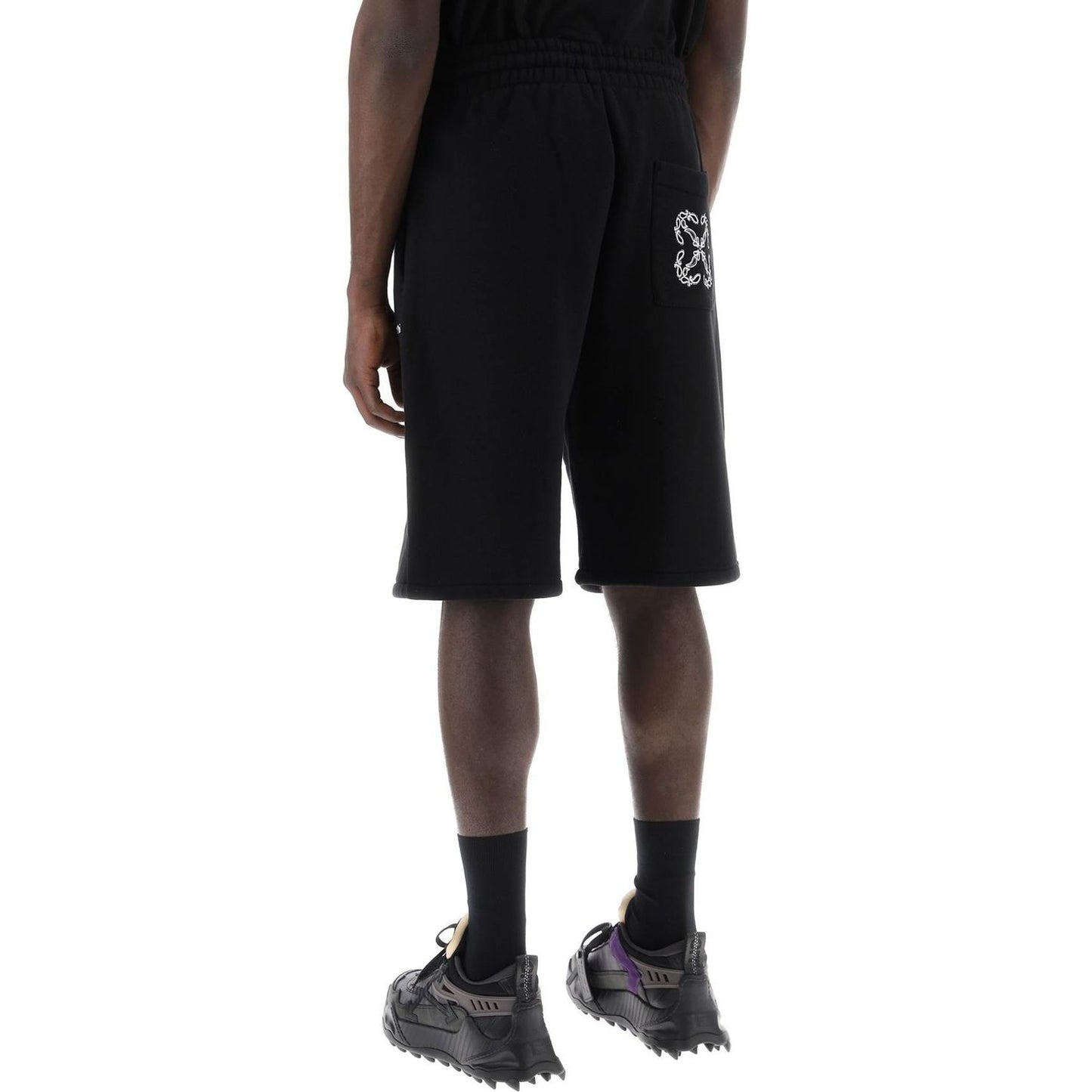 Off White Off-White "sporty bermuda shorts with embroidered arrow Short trousers Off White