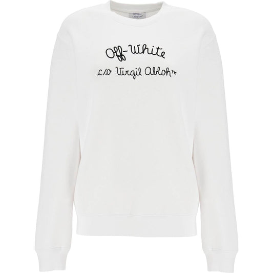 Off White Off-White crewneck sweatshirt with Topwear Off White