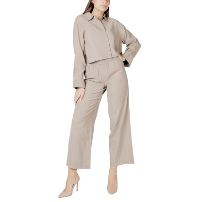 Only Beige Viscose Blouse Only