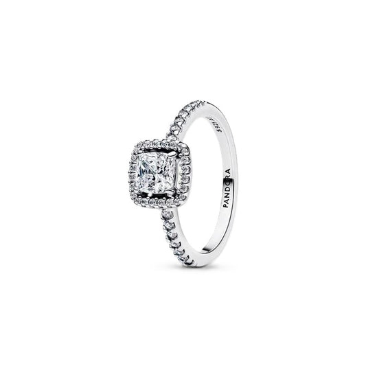 PANDORA JEWELRY Mod. SPARKLING SQUARE HALO RING