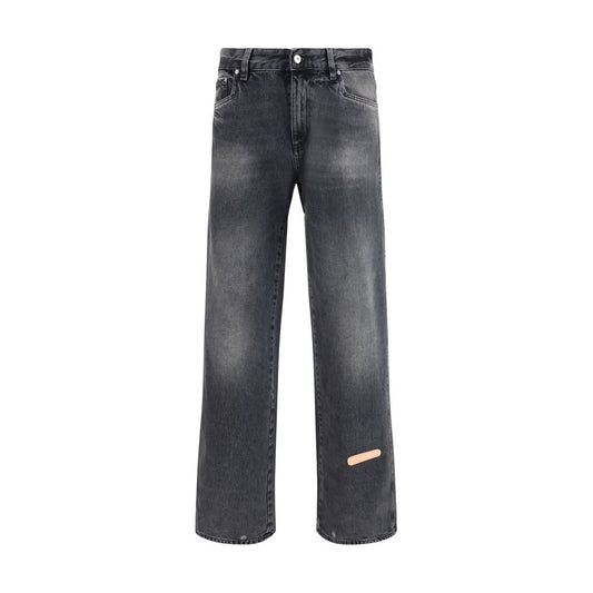 PDF Channel Gray Cotton Relaxed Fit Jeans