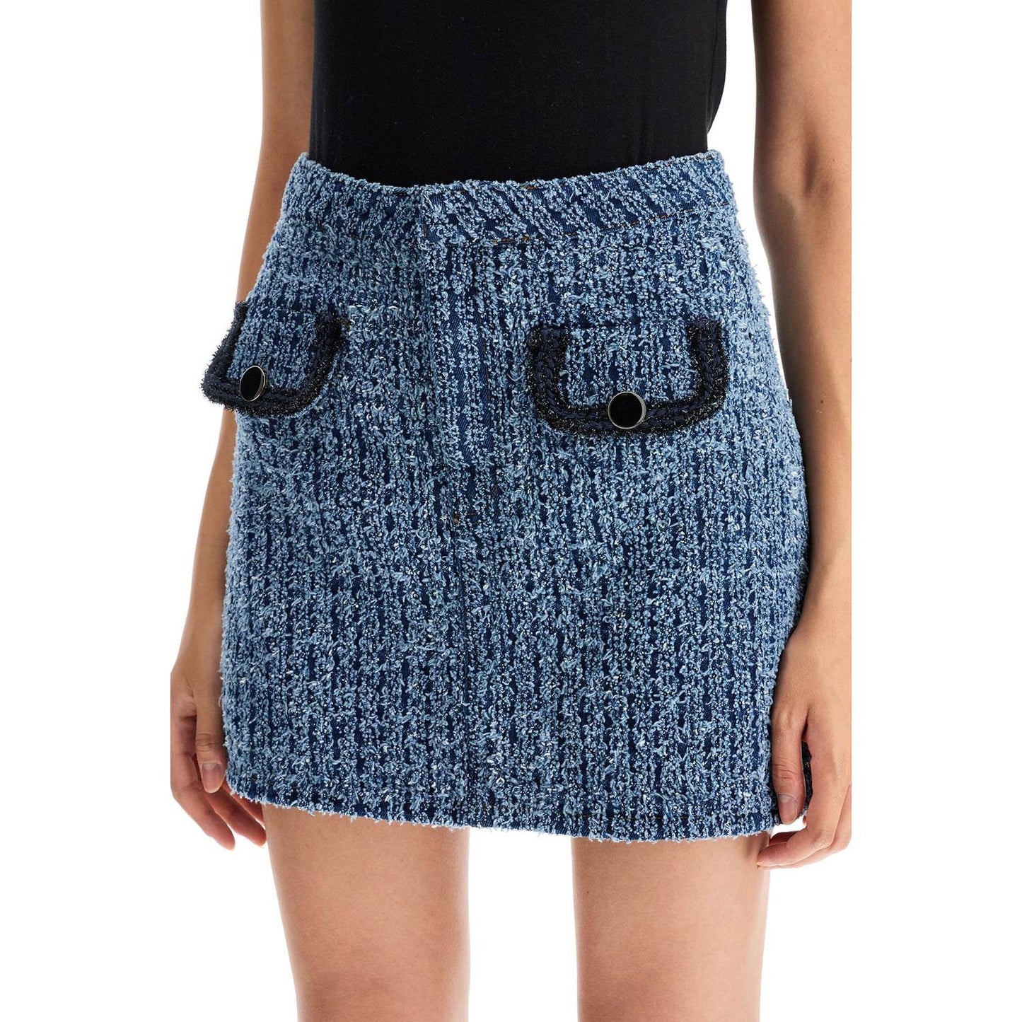 Self-Portrait Self Portrait distressed denim mini skirt Skirts Self-Portrait