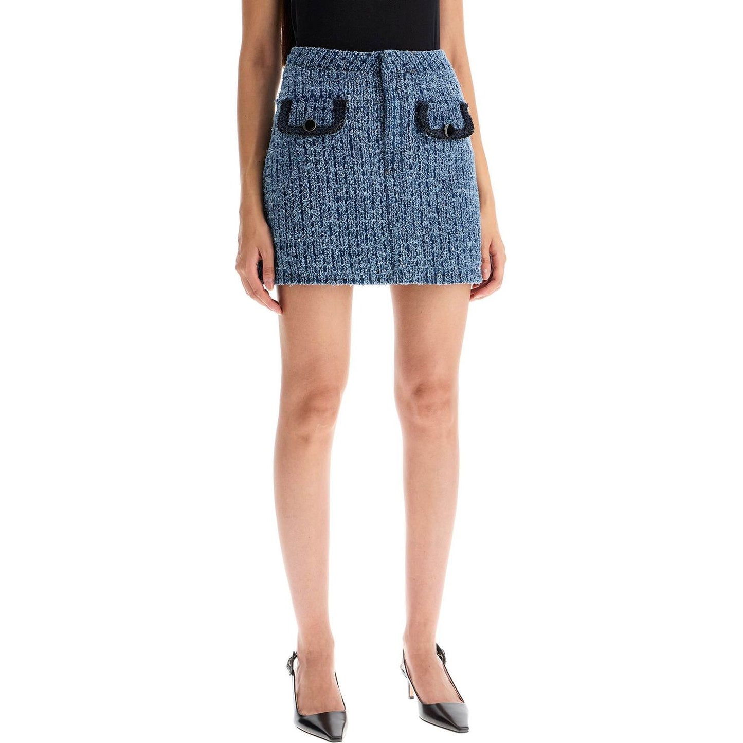 Self-Portrait Self Portrait distressed denim mini skirt Skirts Self-Portrait