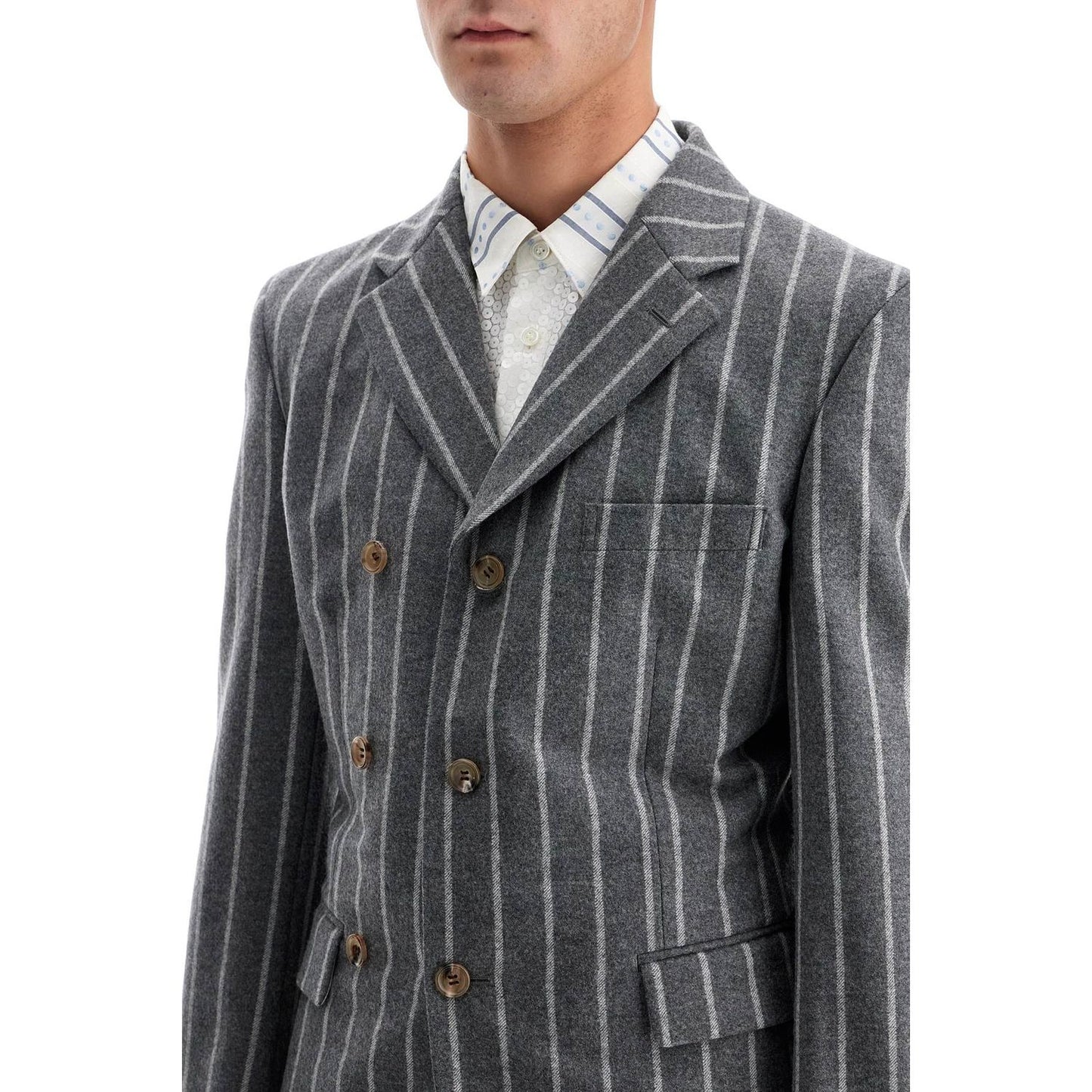 Comme Des Garcons Homme Plus striped wool jacket Jackets Comme Des Garcons Homme Plus