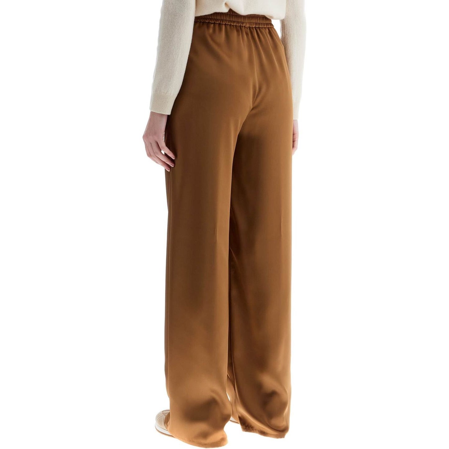 HERNO wide leg camel polyester pants Trousers HERNO