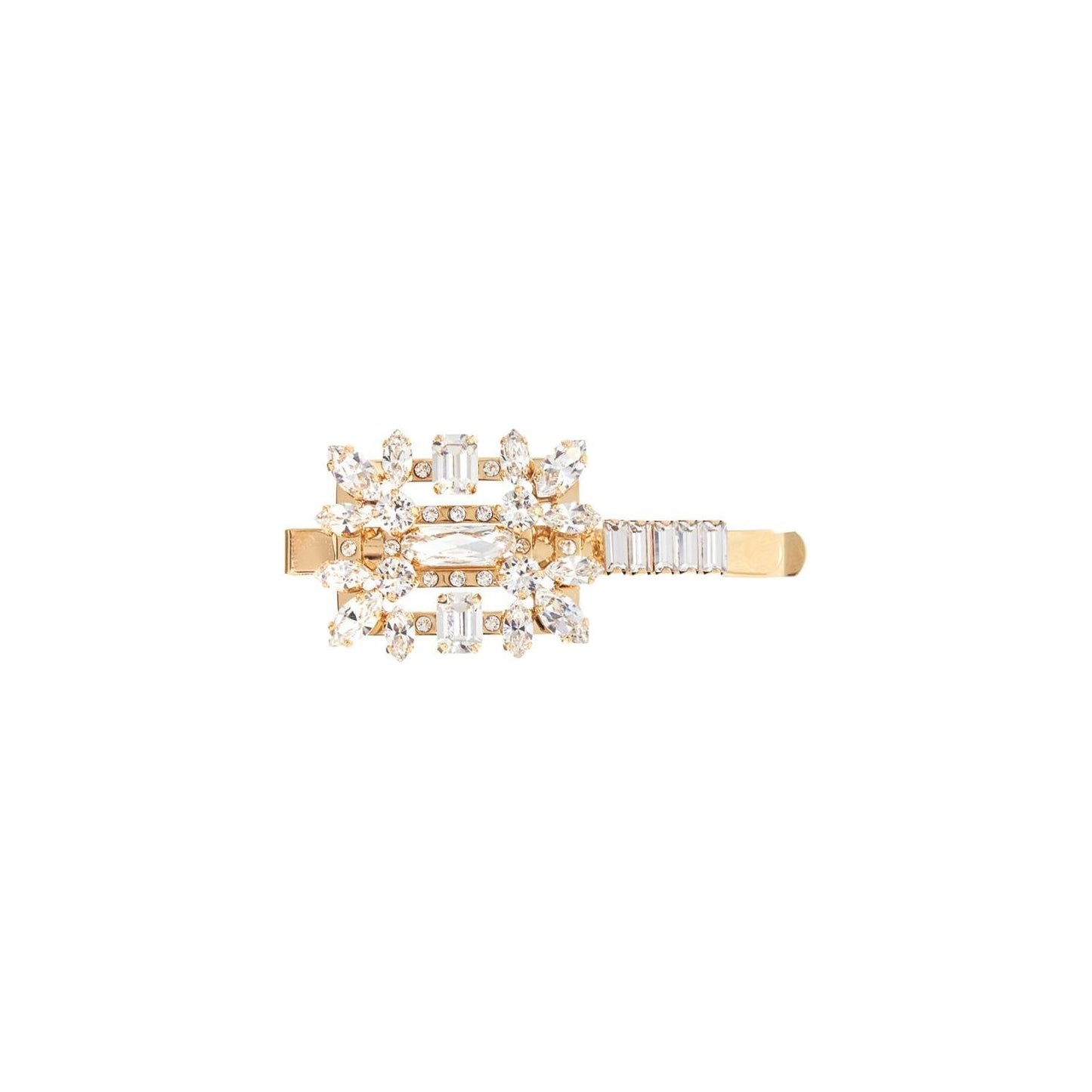 Roger Vivier hair clip with decorative stones light gold