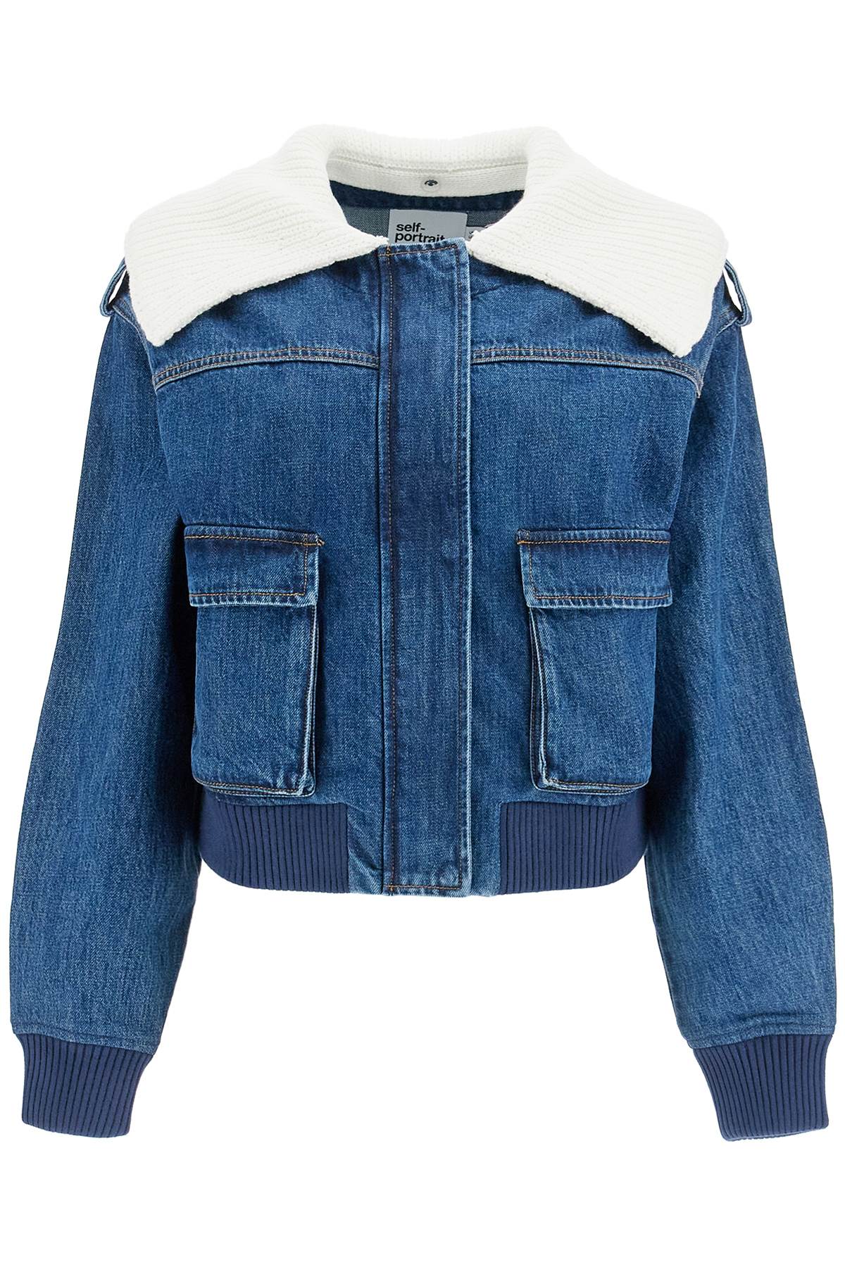 Self-Portrait Self Portrait denim bomber jacket for women