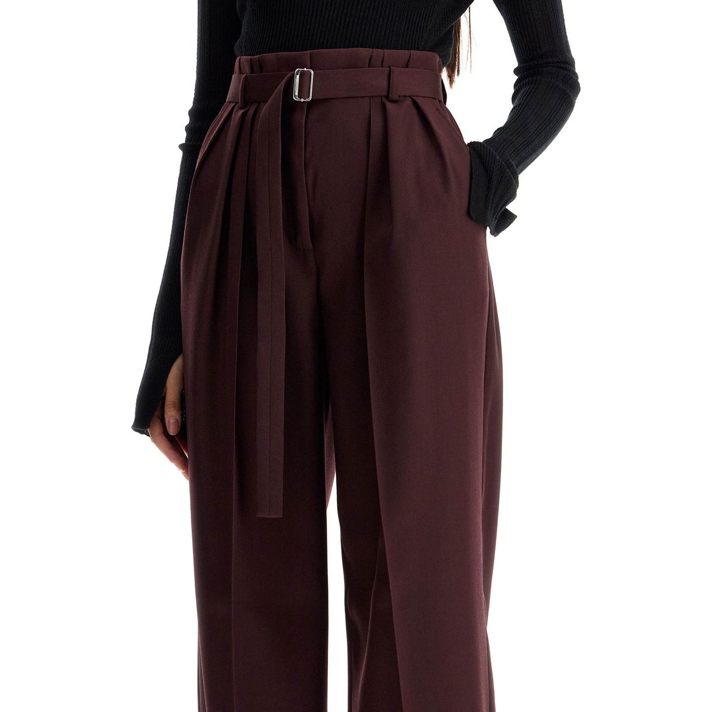 Lanvin wide-leg pants with belt Trousers Lanvin