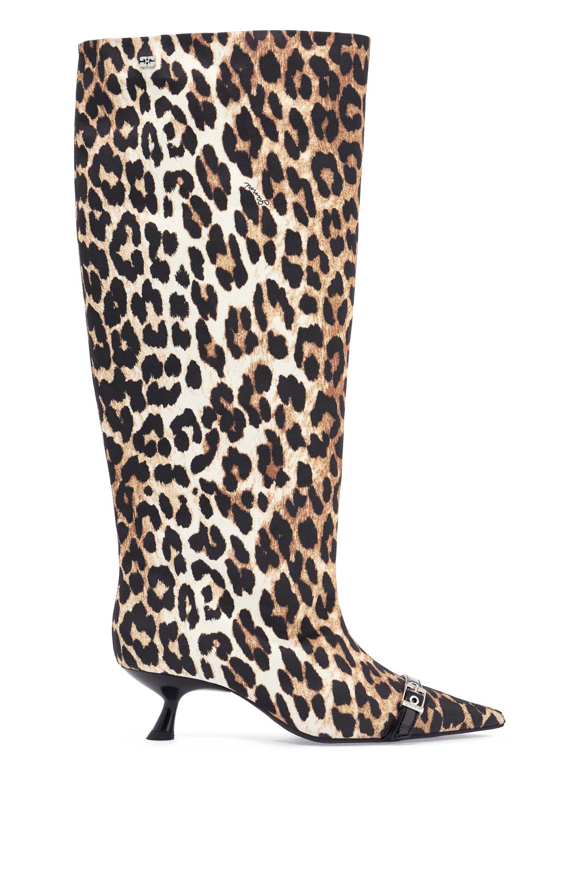 Ganni animal print fabric boots Boots Ganni