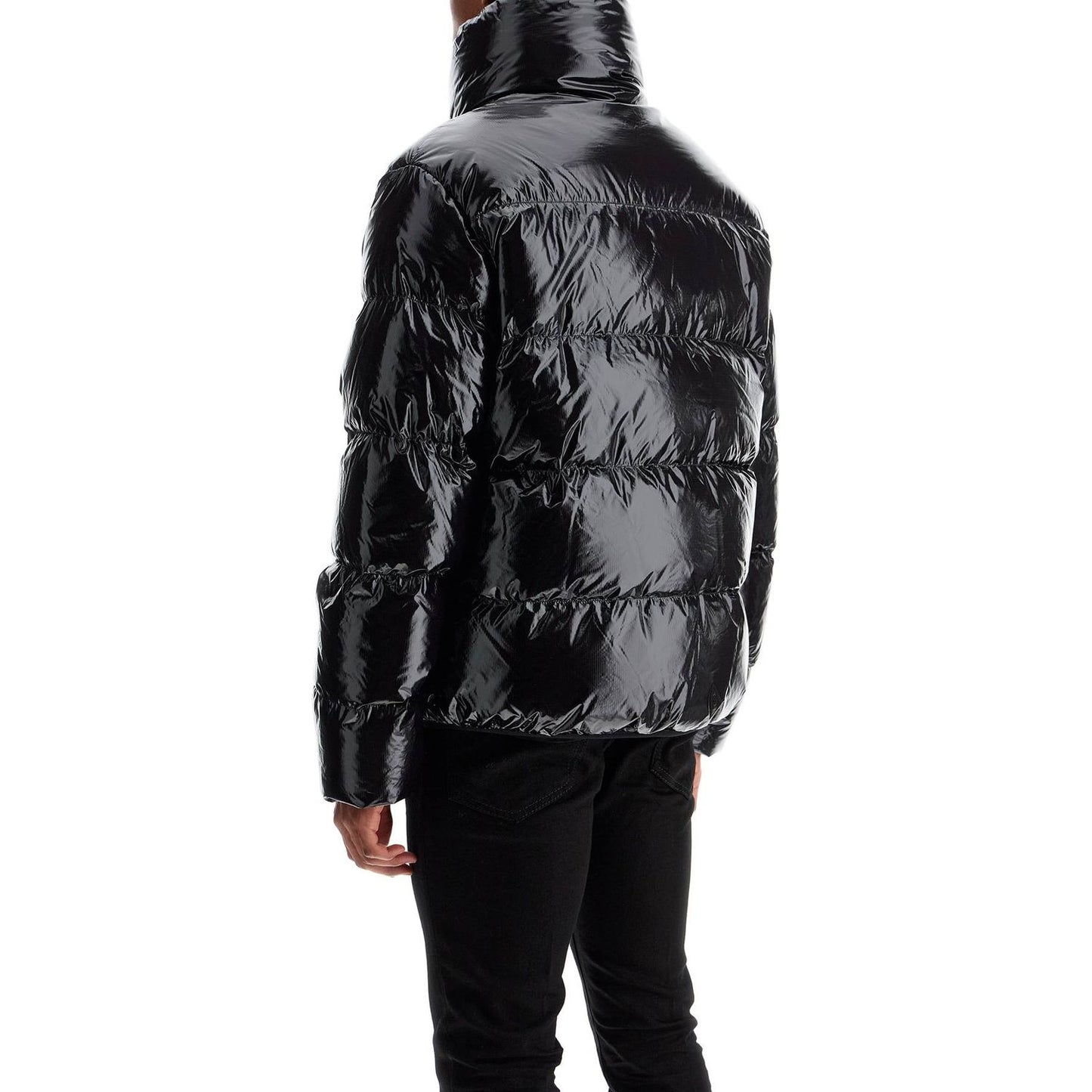 Dsquared2 lightweight black padded nylon jacket with high collar Jackets Dsquared2