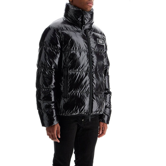 Dsquared2 lightweight black padded nylon jacket with high collar Jackets Dsquared2