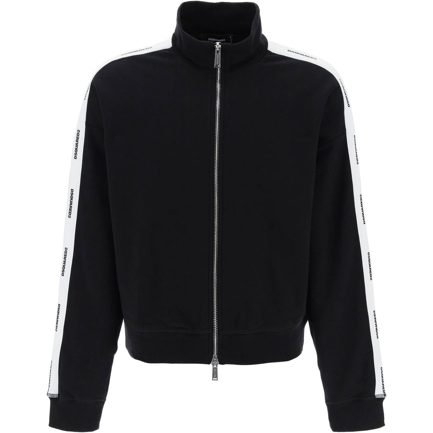 Dsquared2 zip-up sweatshirt with logo bands Topwear Dsquared2