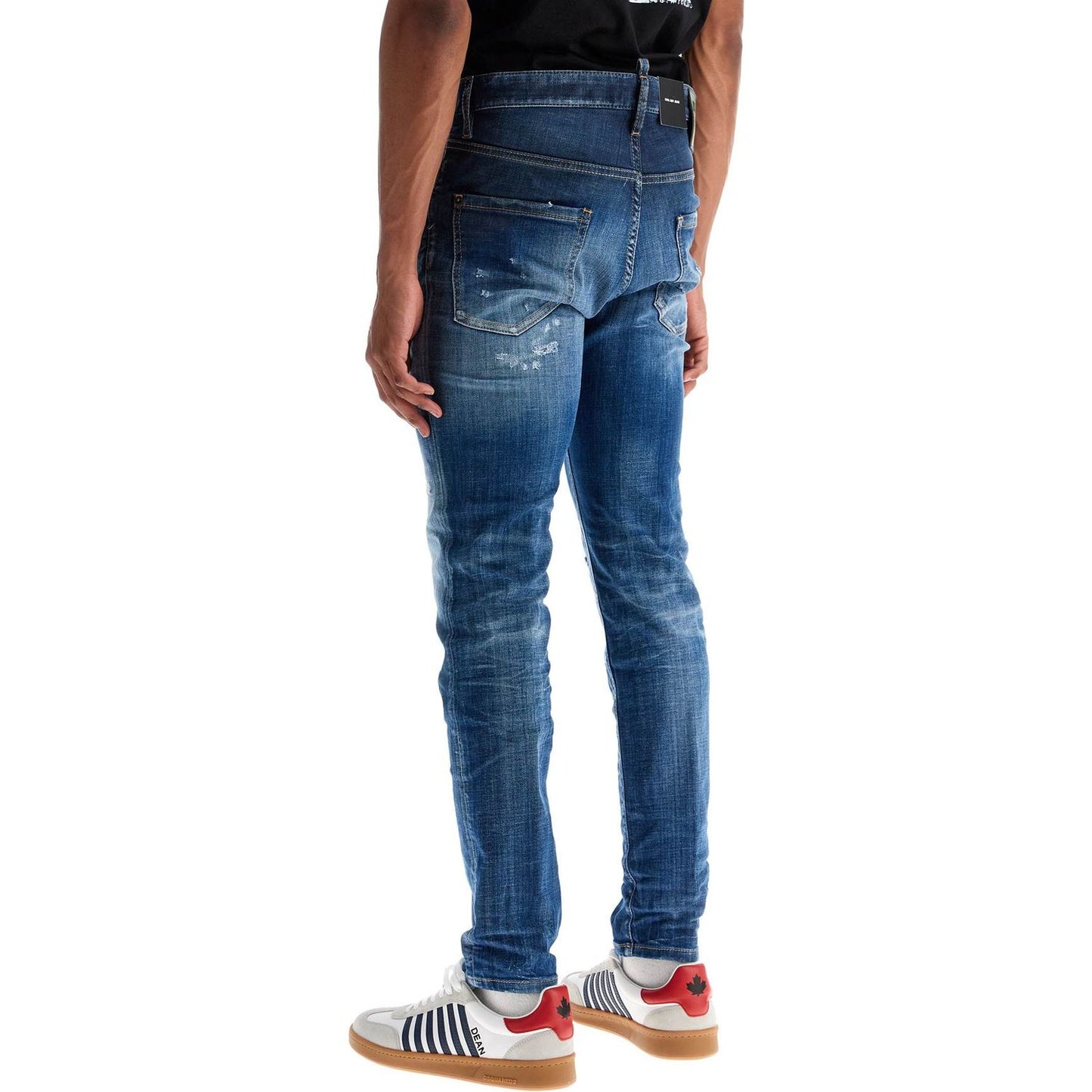 Dsquared2 navy blue cotton jeans with worn effect 5 pockets Jeans Dsquared2