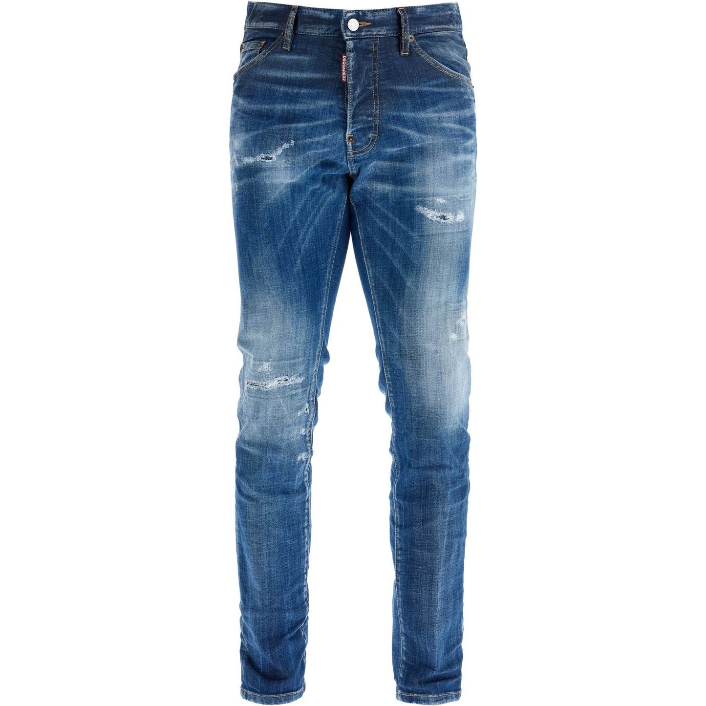 Dsquared2 navy blue cotton jeans with worn effect 5 pockets Jeans Dsquared2