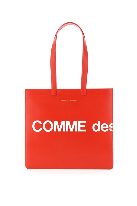 Comme Des Garcons Wallet leather tote bag with logo Shopper Comme Des Garcons Wallet