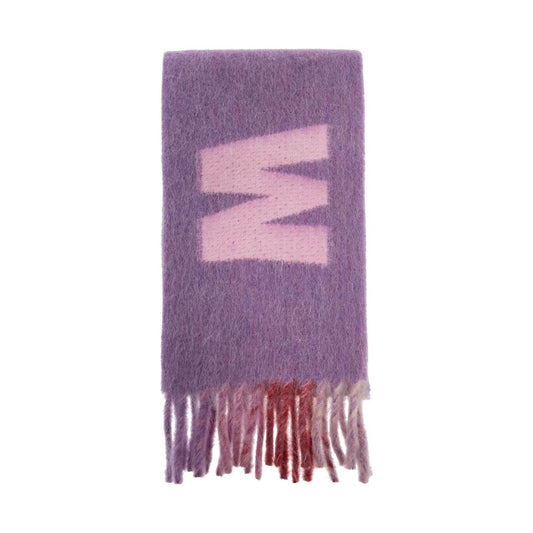 Marni wool and mohair scarf with maxi logo