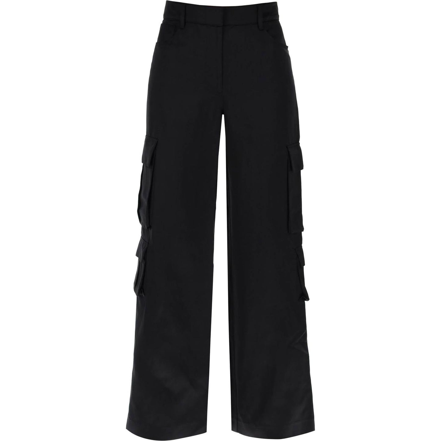 Self-Portrait Self Portrait satin cargo pants for men Trousers Self-Portrait